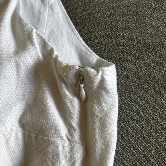 Meshki White Linen Sofiane Midi Dress - Picture 9 of 10